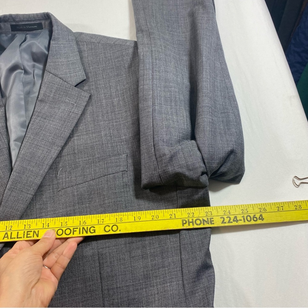 Chaps Suit Men’s Wool Charcoal Slacks blazer Jacket - Picture 12 of 16